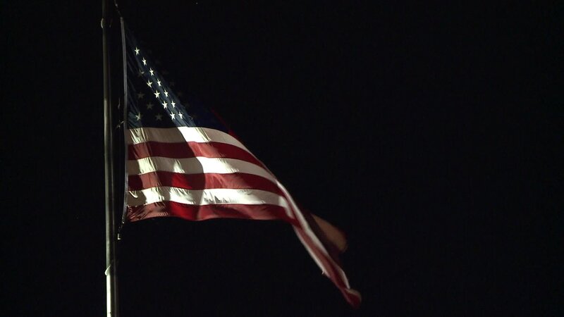American Flag at Night
