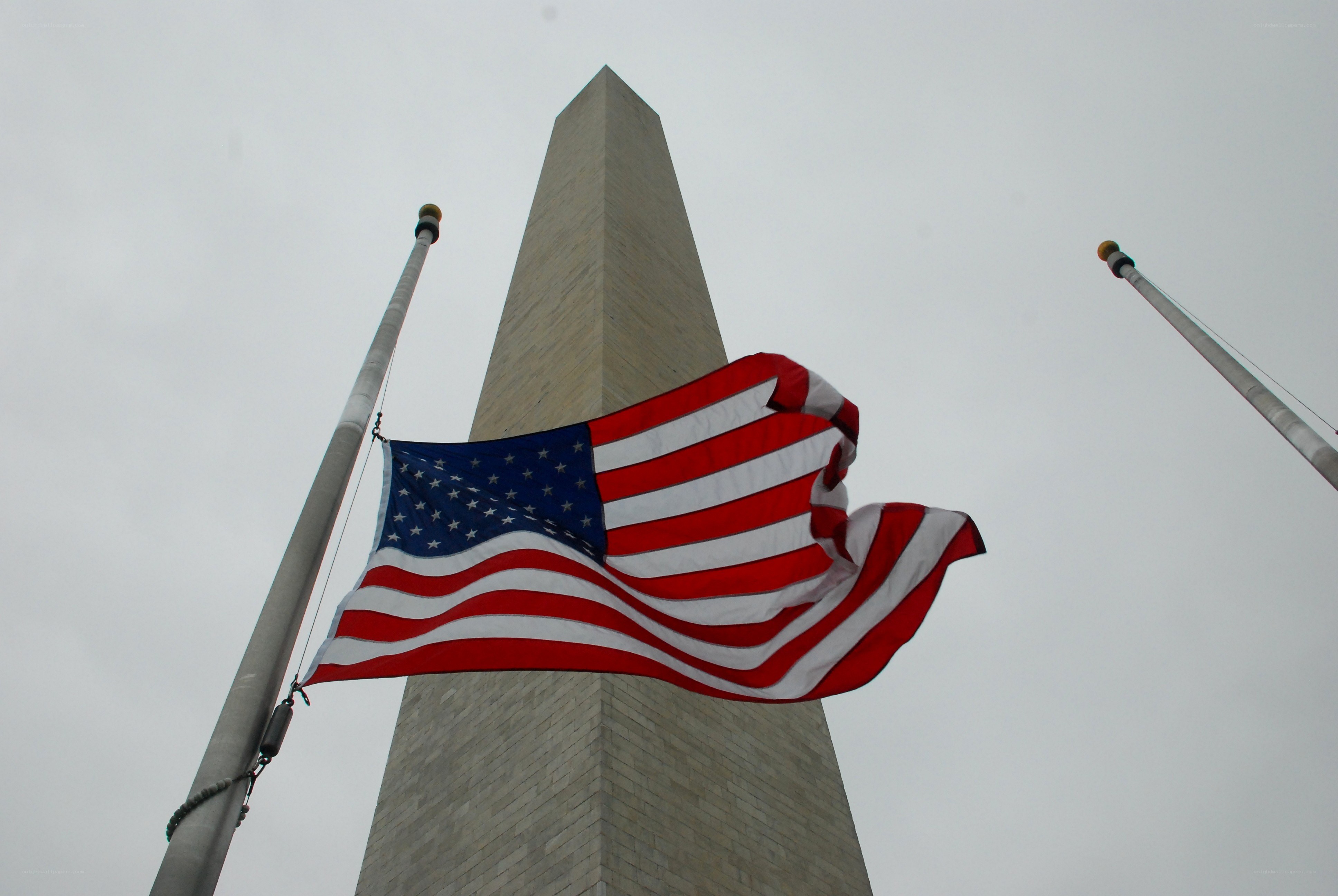 American flag at Washington Monument
