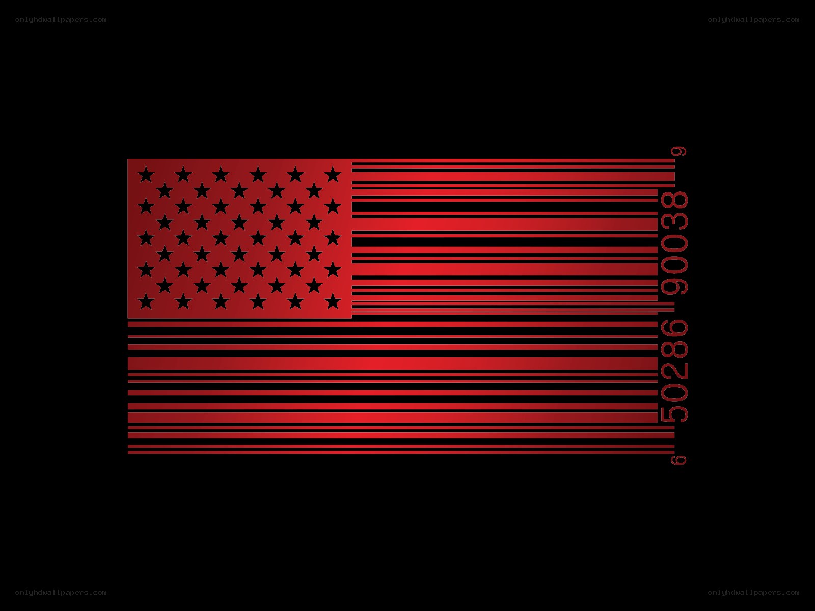 American flag barcode design