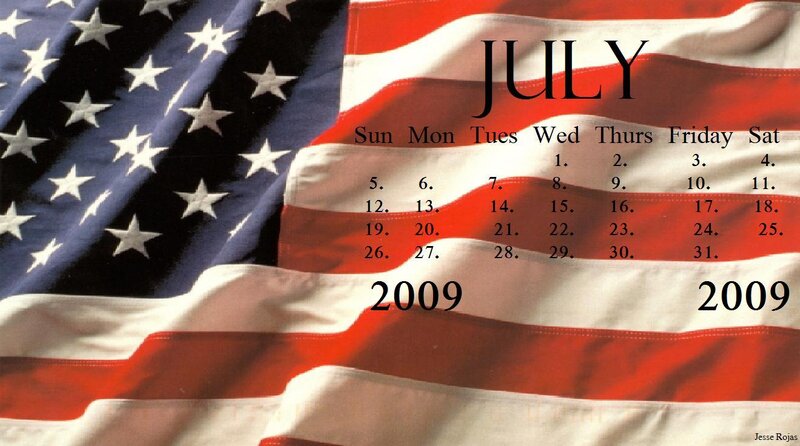 American Flag Calendar