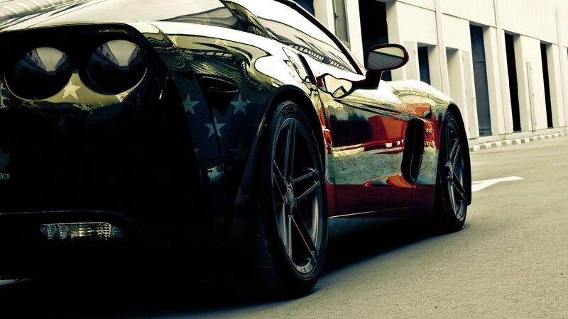 American flag car design