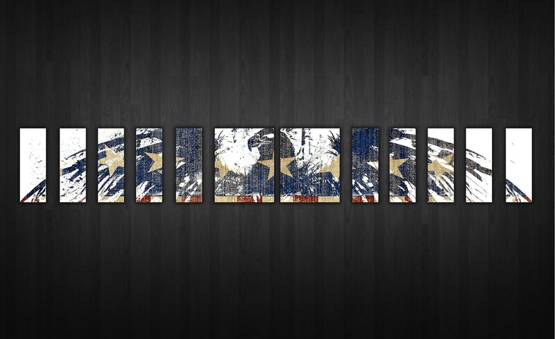 American flag eagle art