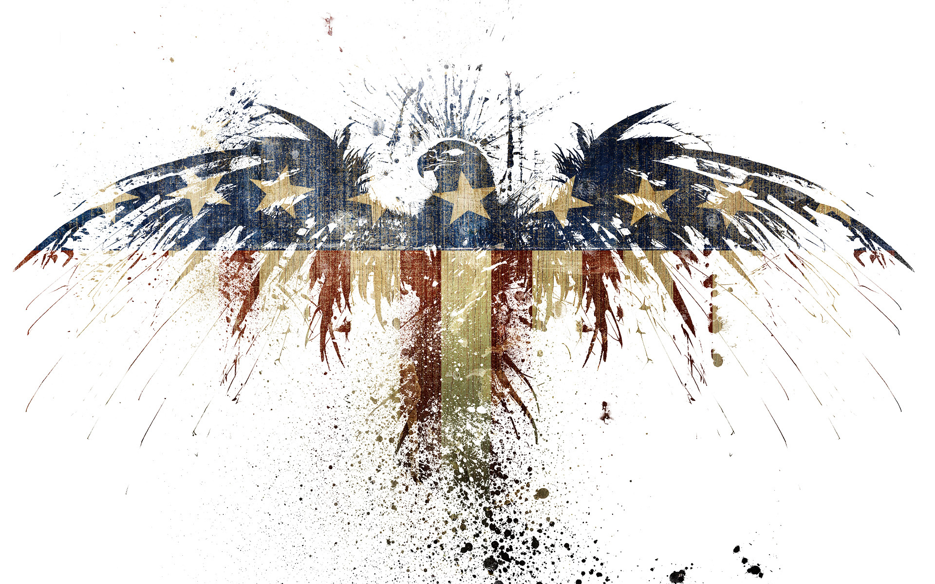 American flag eagle artwork