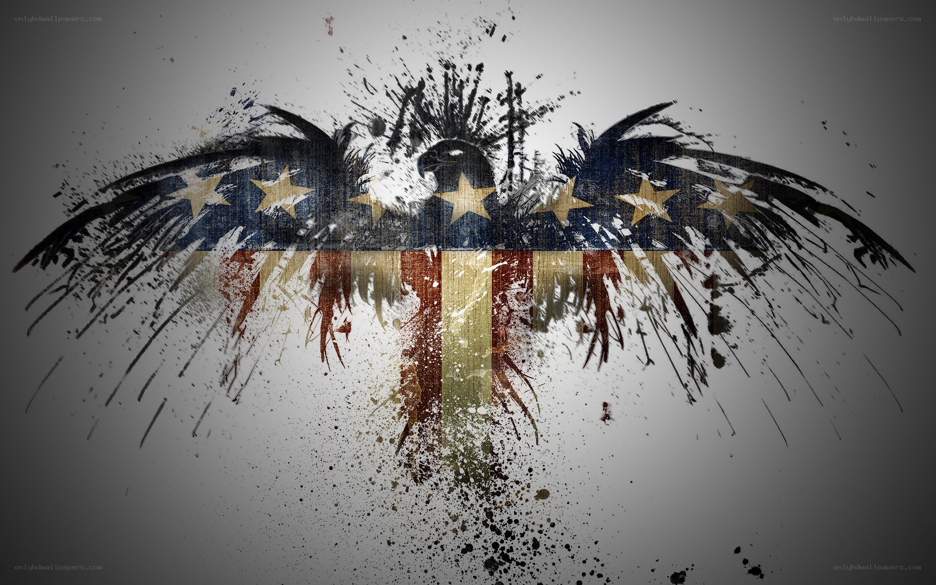 American flag eagle artwork