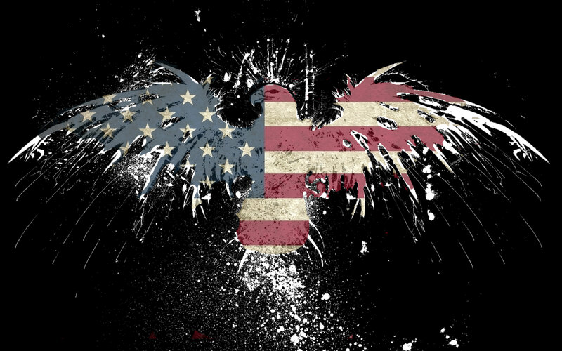 American flag eagle design