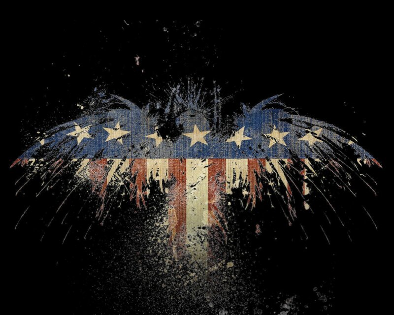 American flag eagle design