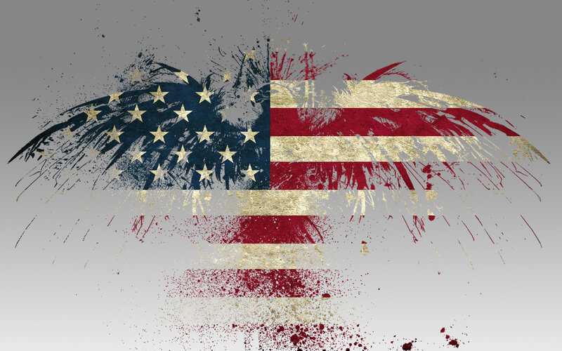 American Flag Eagle — Red