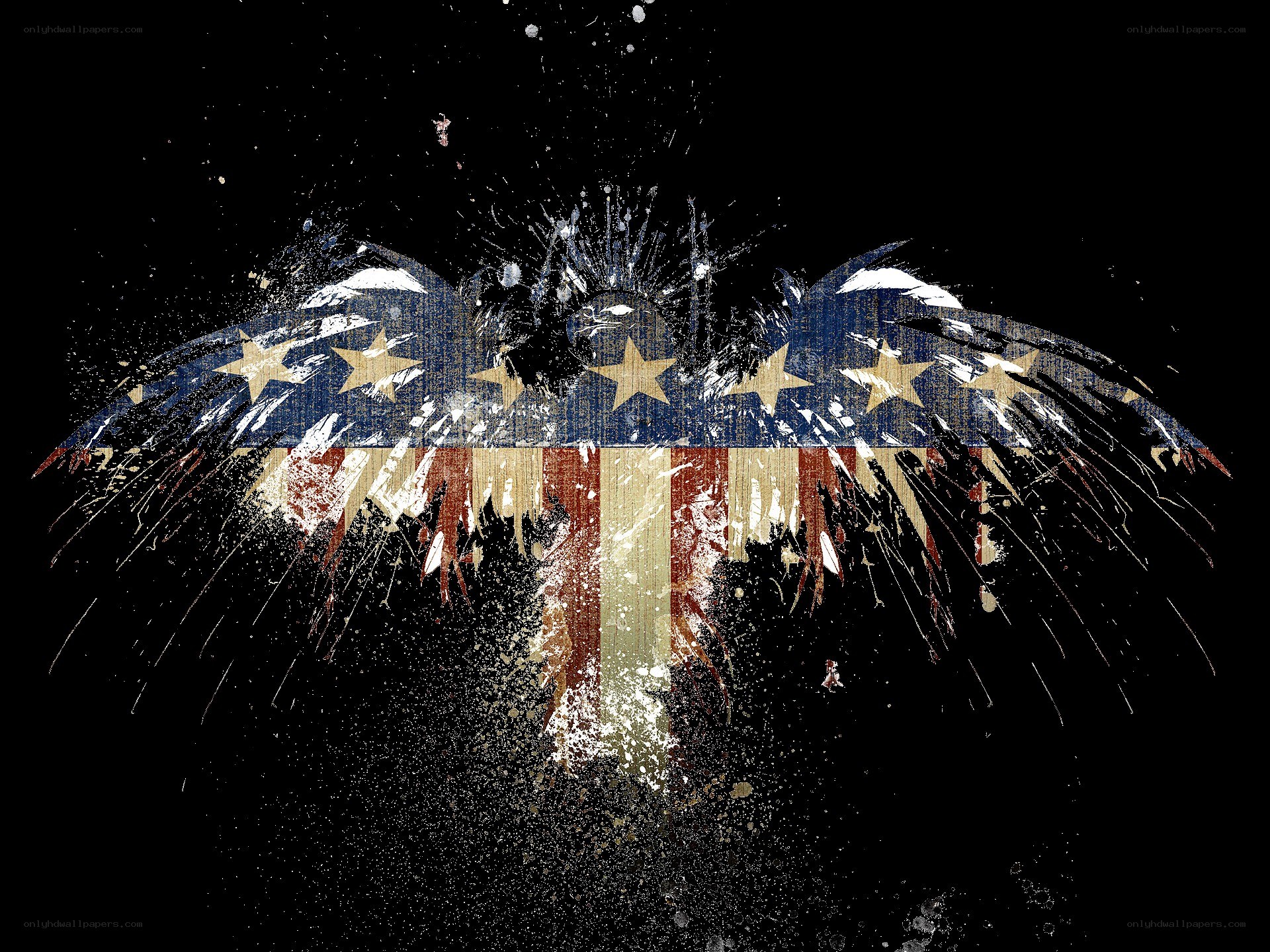 American flag eagle wings