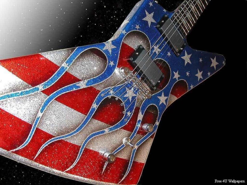 American flag electric guitar