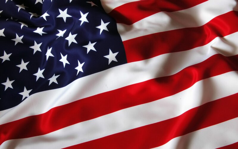 American Flag Fabric — Red, Patriotic, Photograph, Stars