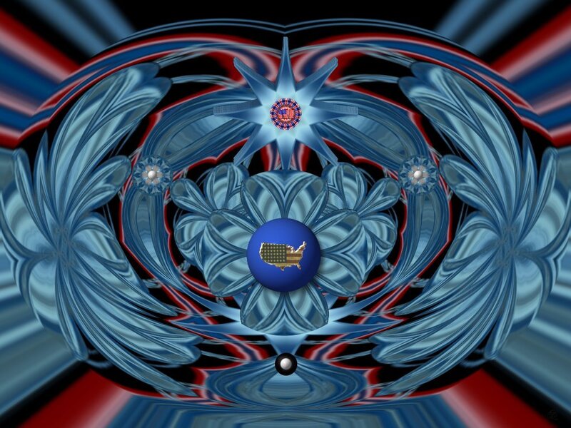 American flag fractal art