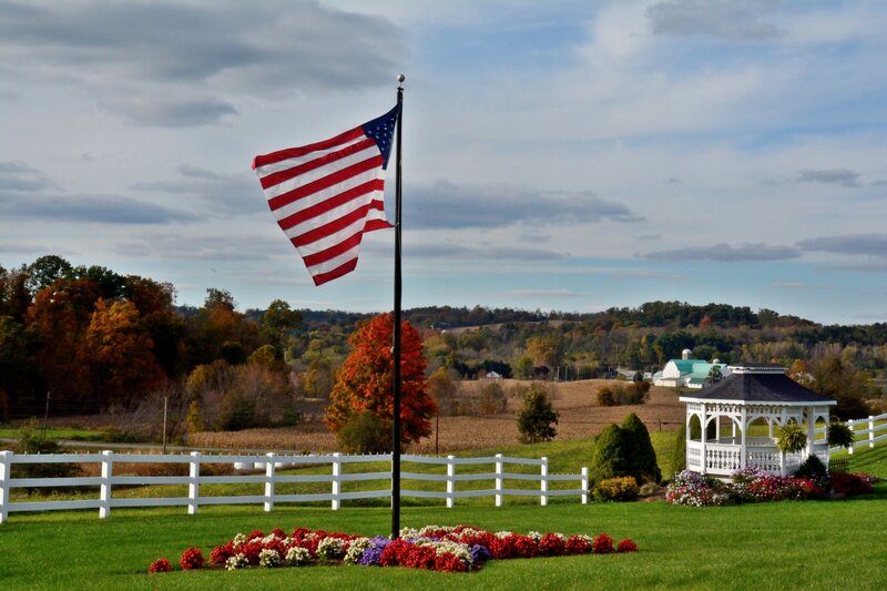 American Flag in Field