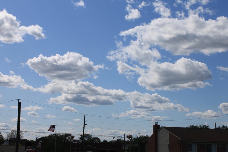 American Flag in Sky