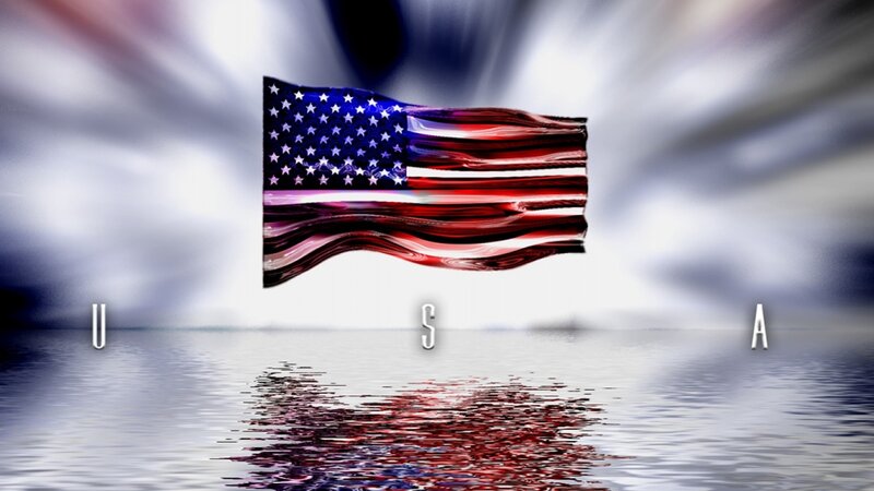 American Flag in Water
