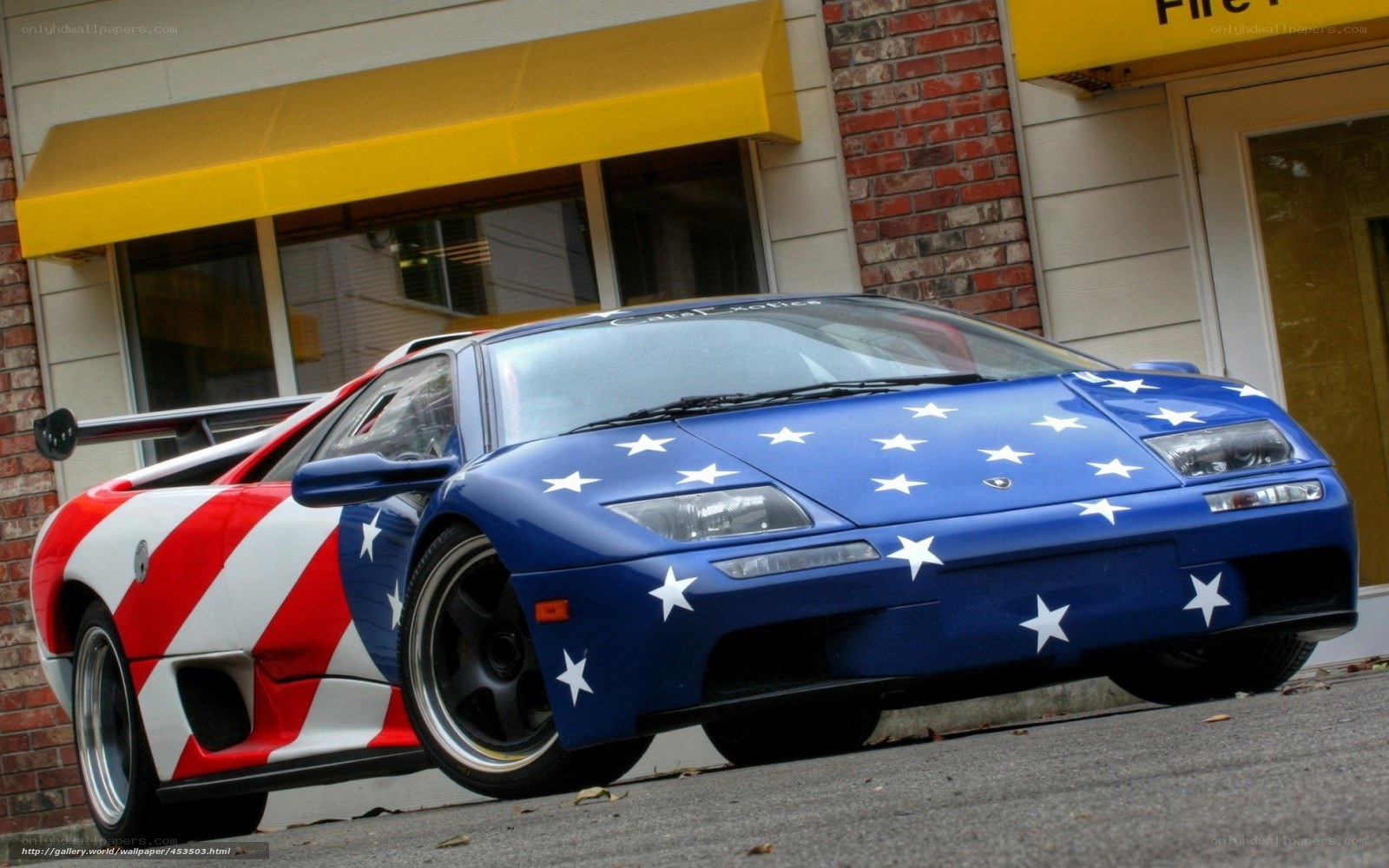 American flag Lamborghini Diablo