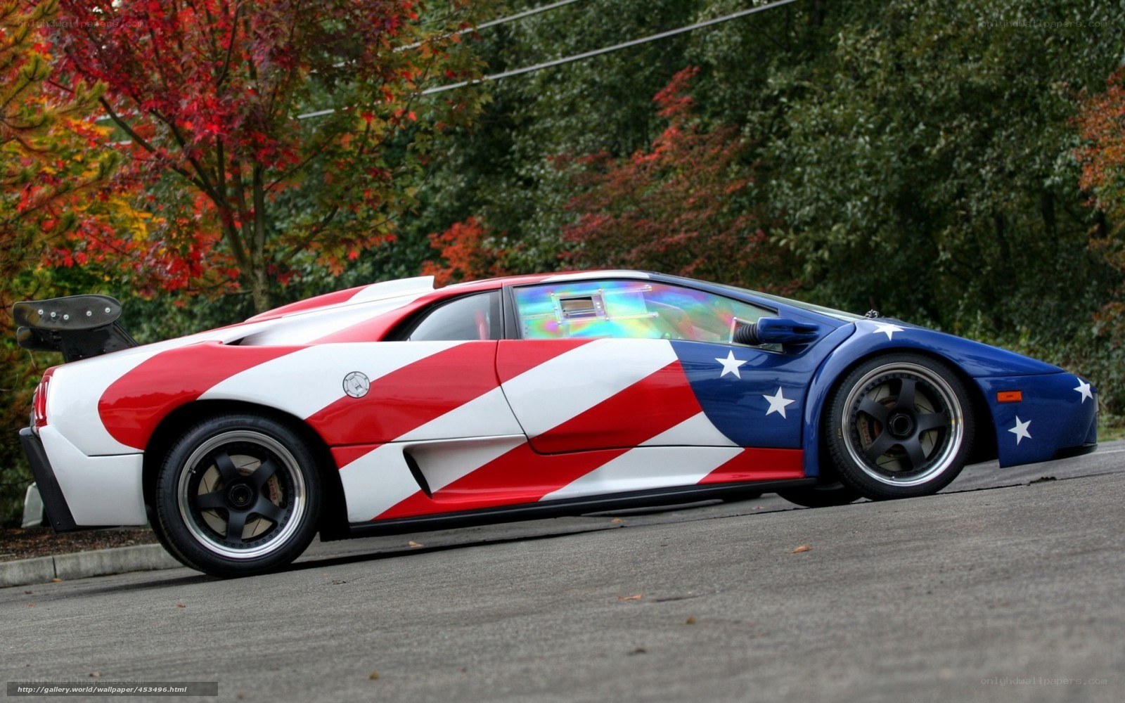 American flag Lamborghini