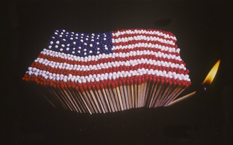 American Flag Made of Matches