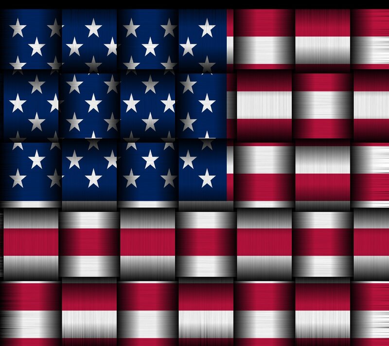 American Flag Mosaic — Red