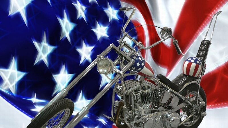 American flag motorcycle