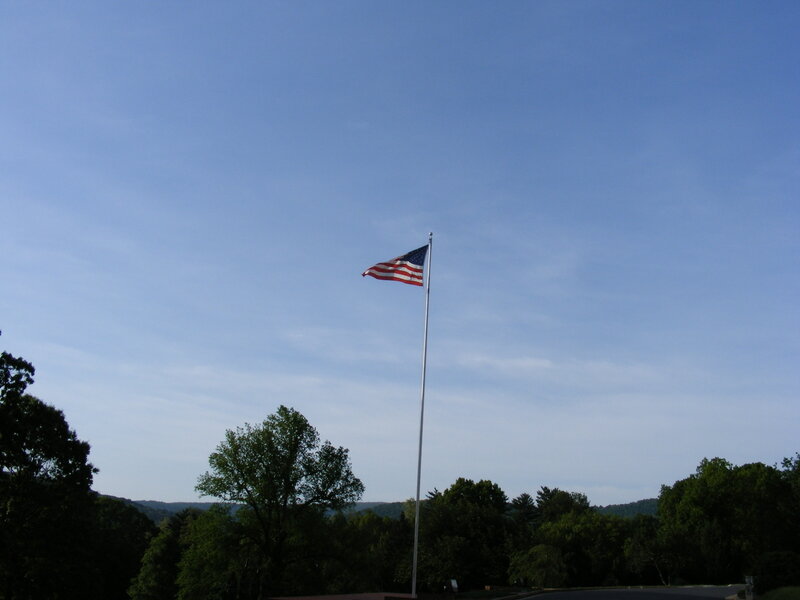 American flag on a pole
