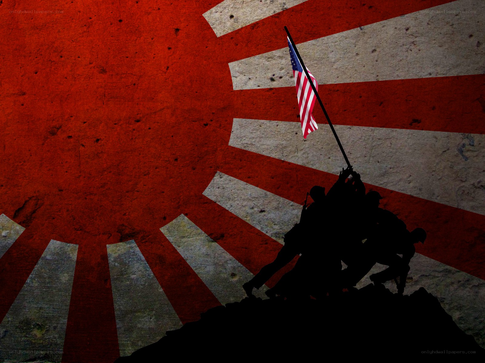 American flag on Iwo Jima