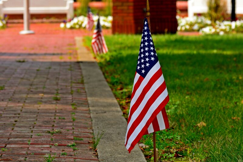 American Flag on Lawn