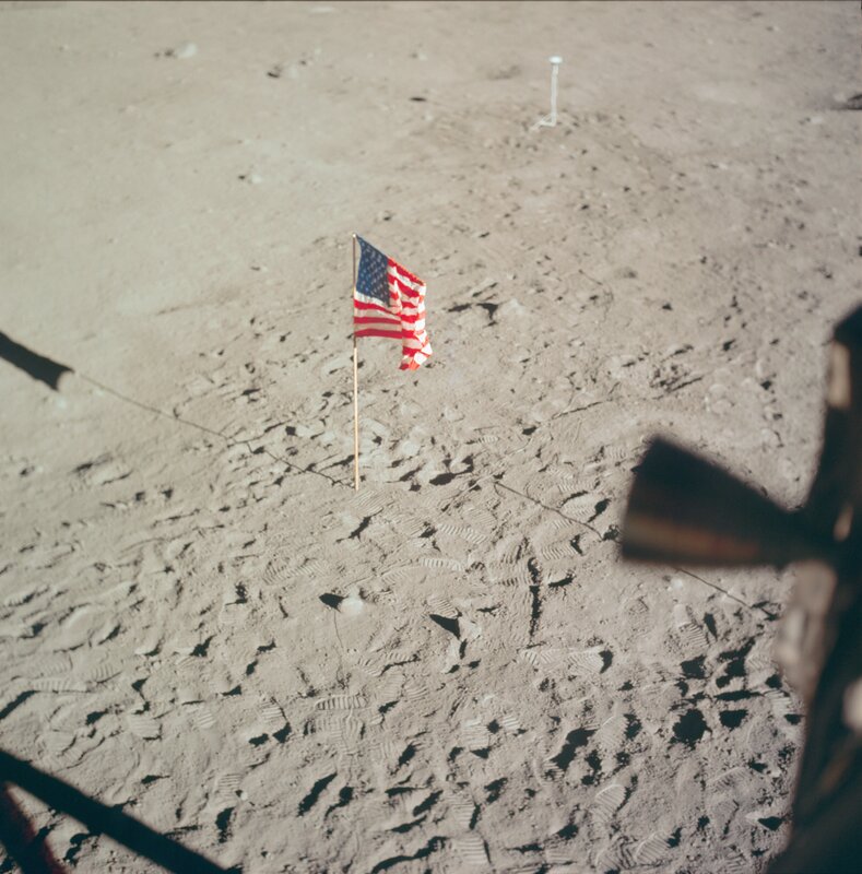 American Flag on Moon