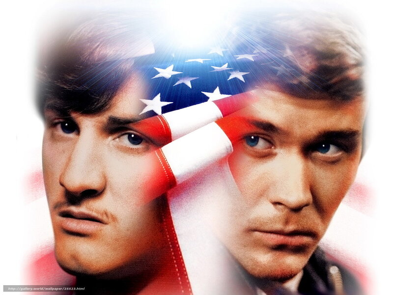 American flag overlay on faces