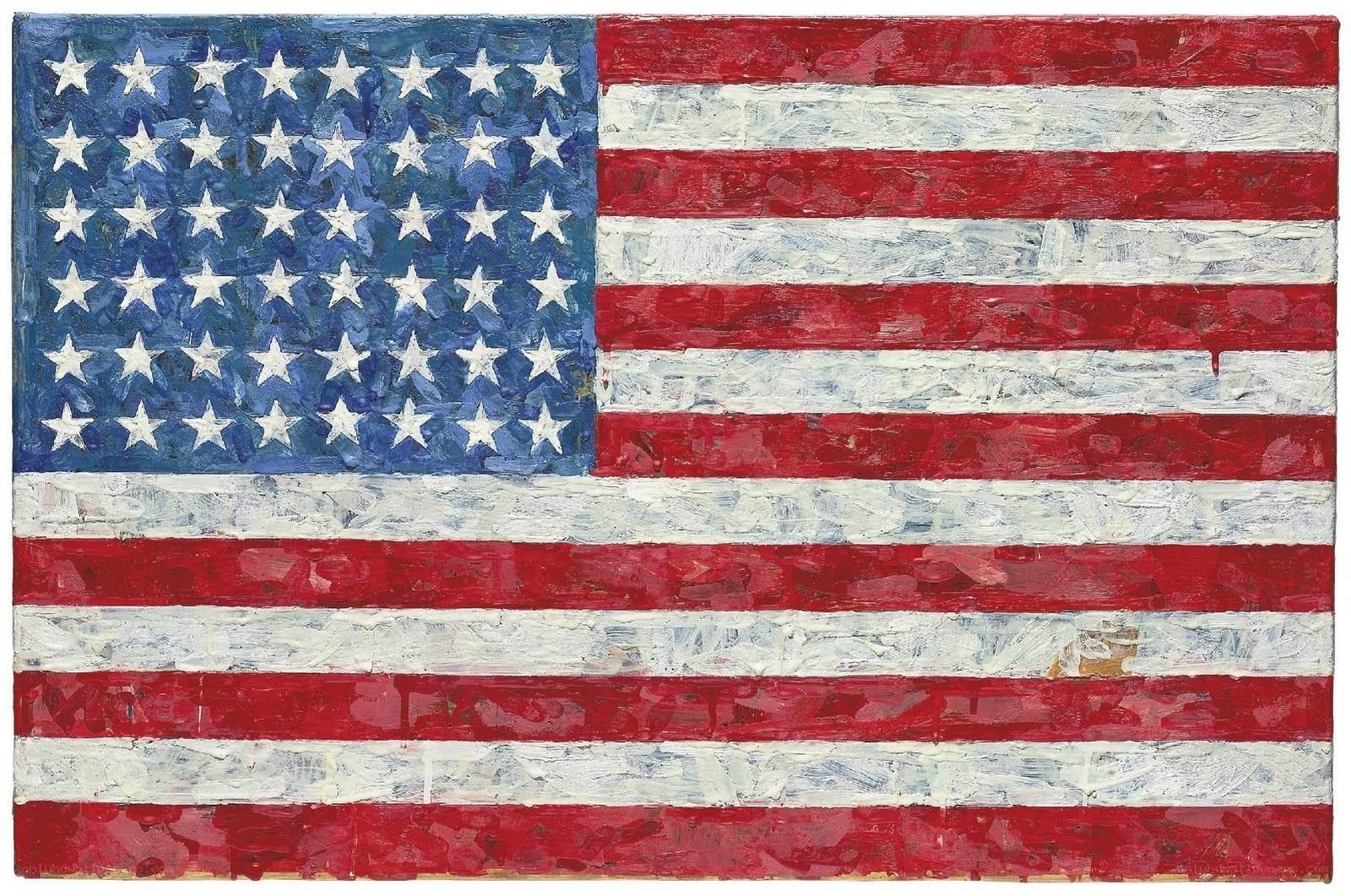 American flag painting
