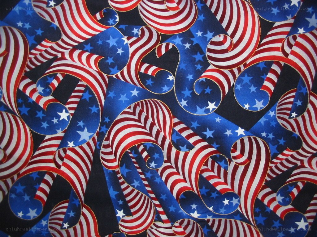 American flag pattern fabric