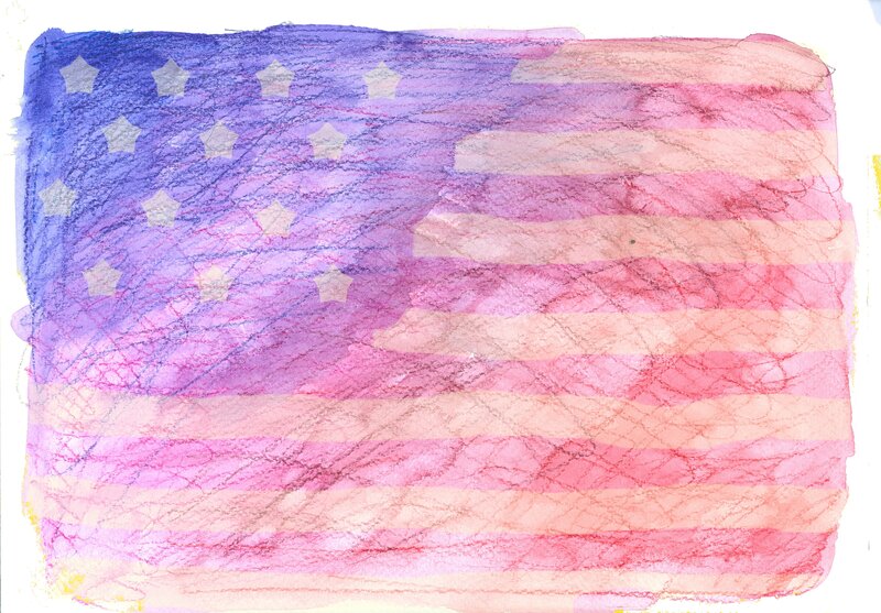American Flag — Purple