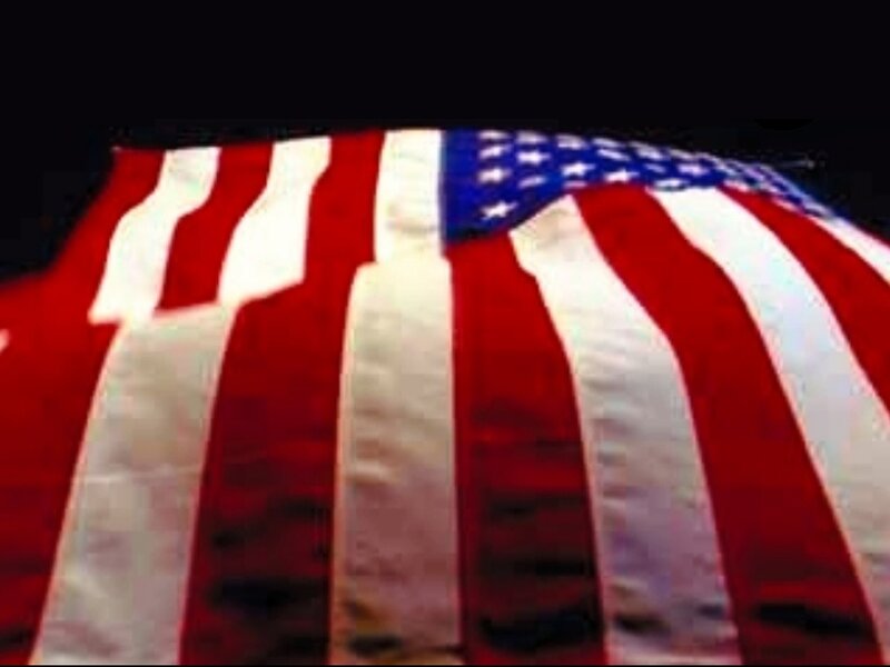 American Flag — Red, Dramatic, Photograph