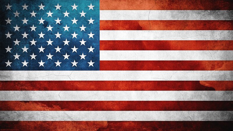 American Flag — Red, Patriotic, Digital Art, Stars, Stripes, White