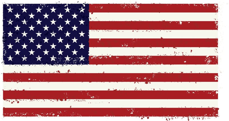 American Flag — Red, Patriotic, Vector Art, Stars, Stripes