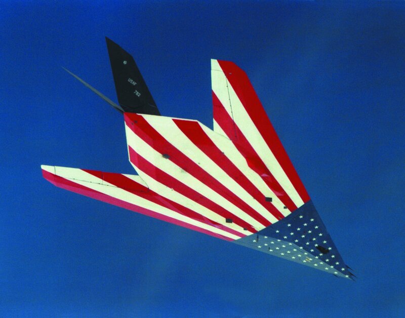 American flag stealth aircraft