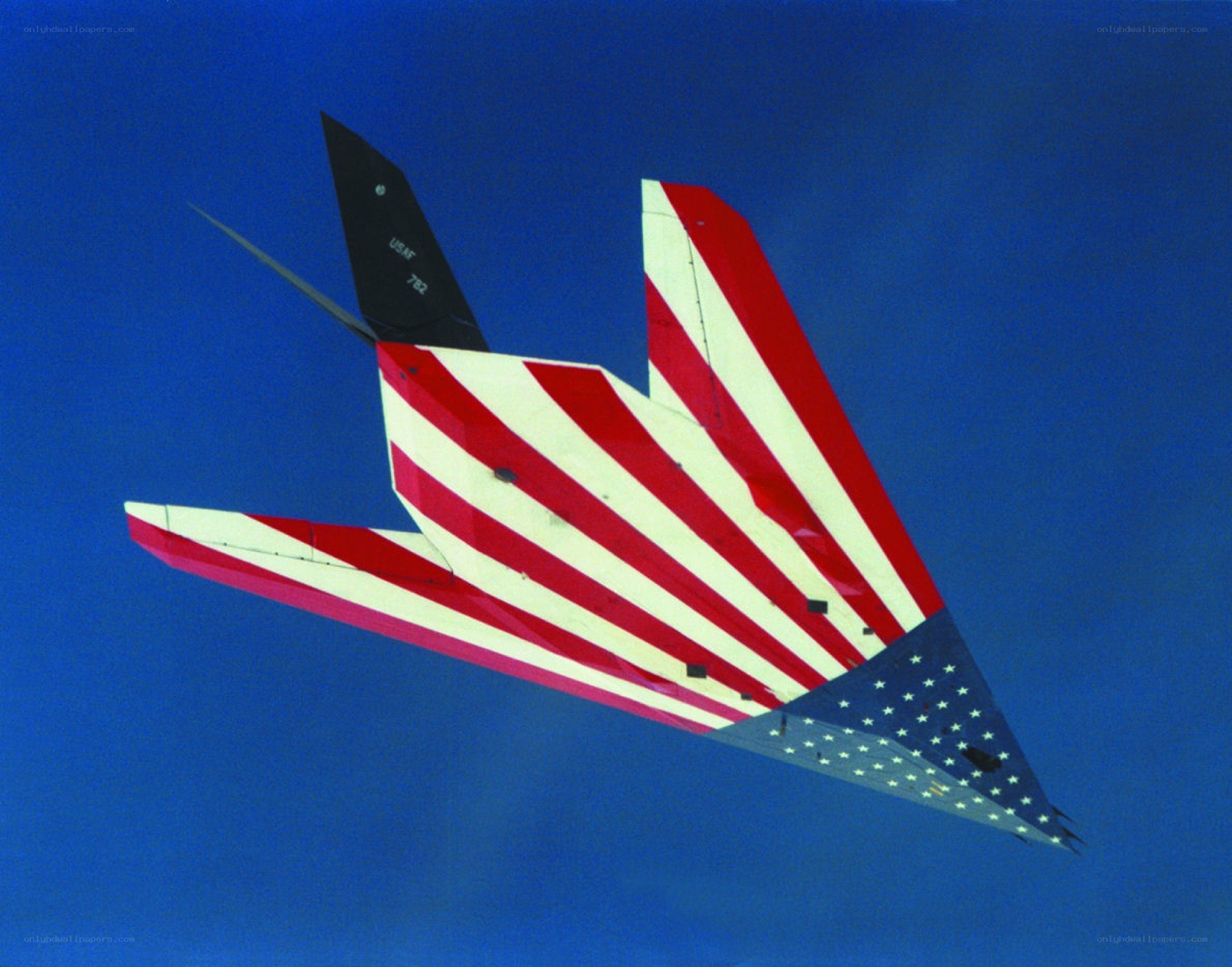 American flag stealth aircraft