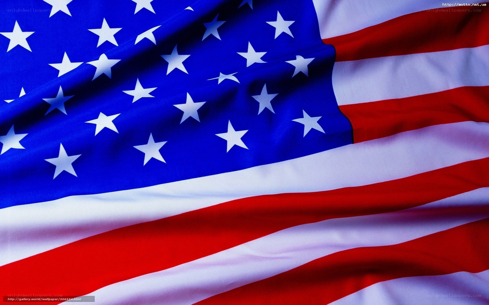 American flag waving