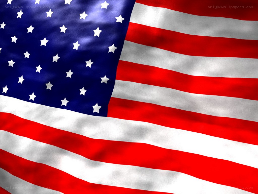 American flag waving