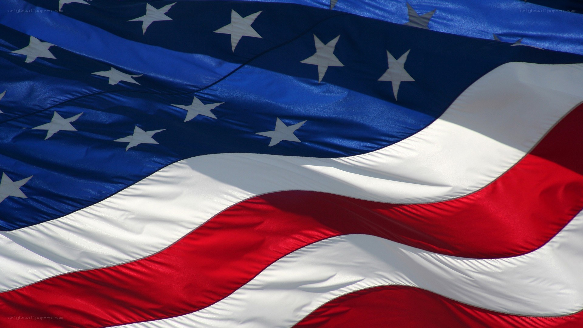 American flag waving in the wind
