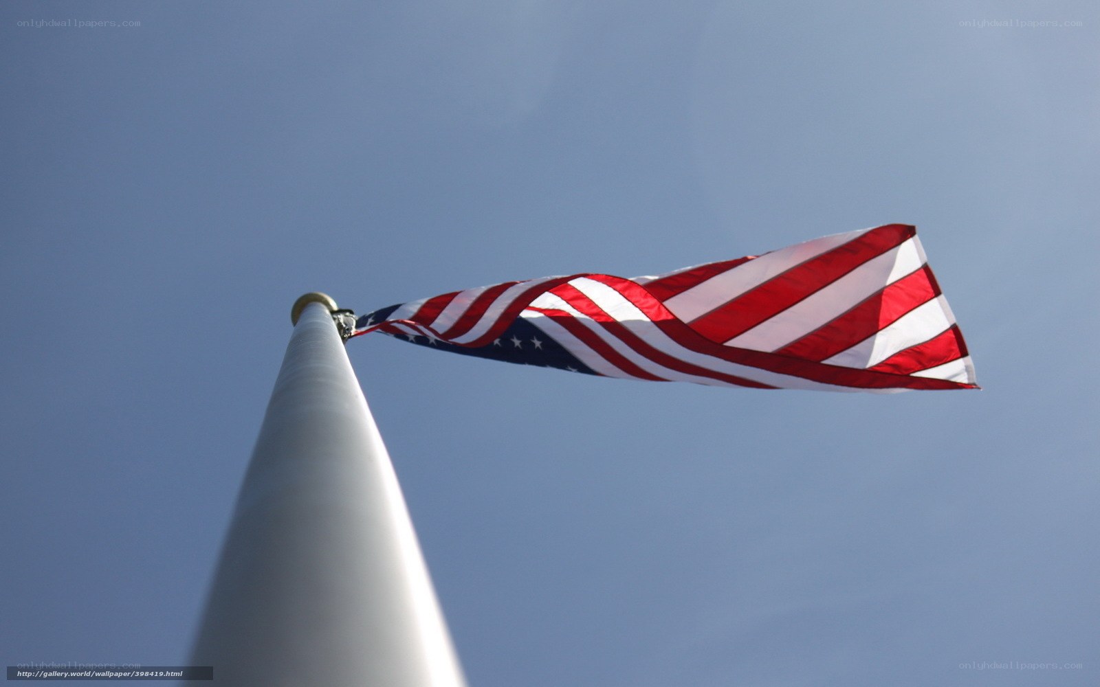 American flag waving in the wind
