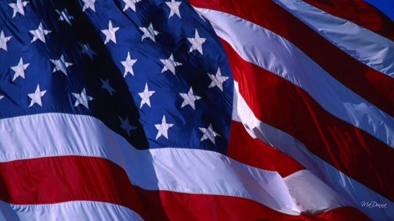 American Flag Waving — Red, Patriotic