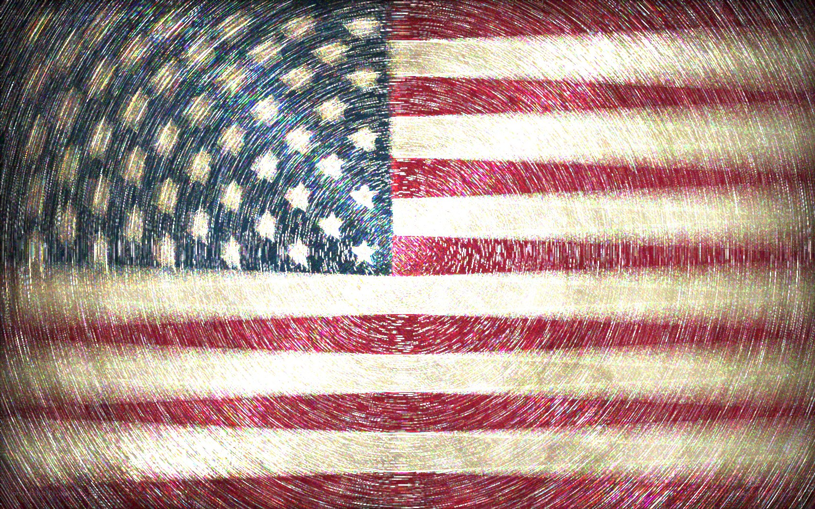 American flag with artistic texture