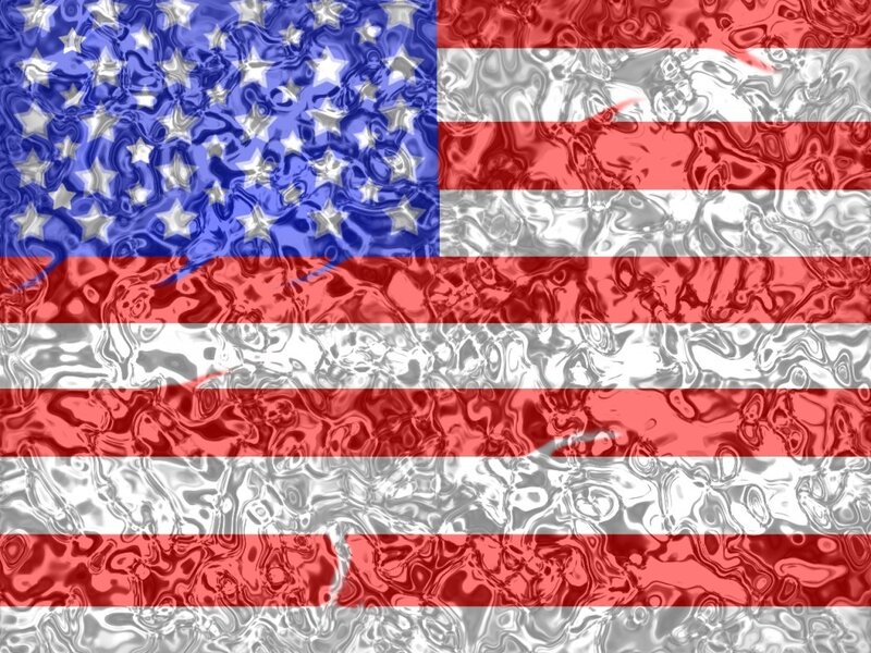 American Flag with Ripple Effect
