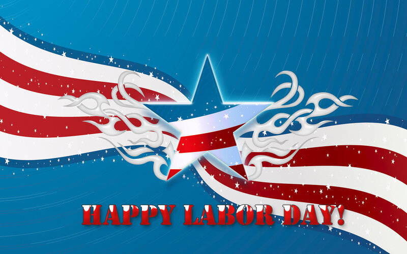 American Flag with Star — Red