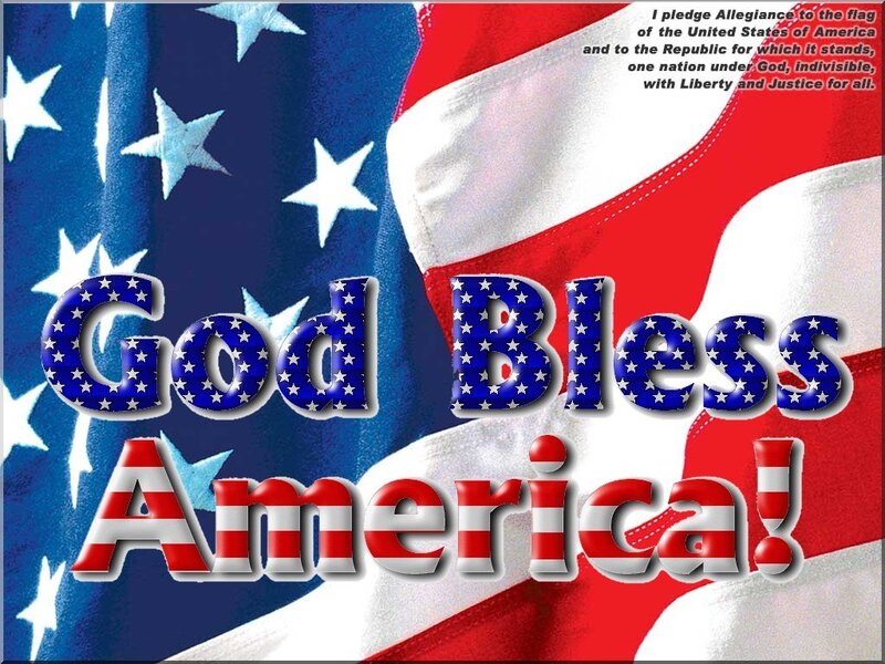 American Flag with Text — Red, Patriotic, Digital Art, Stars, Stripes, White