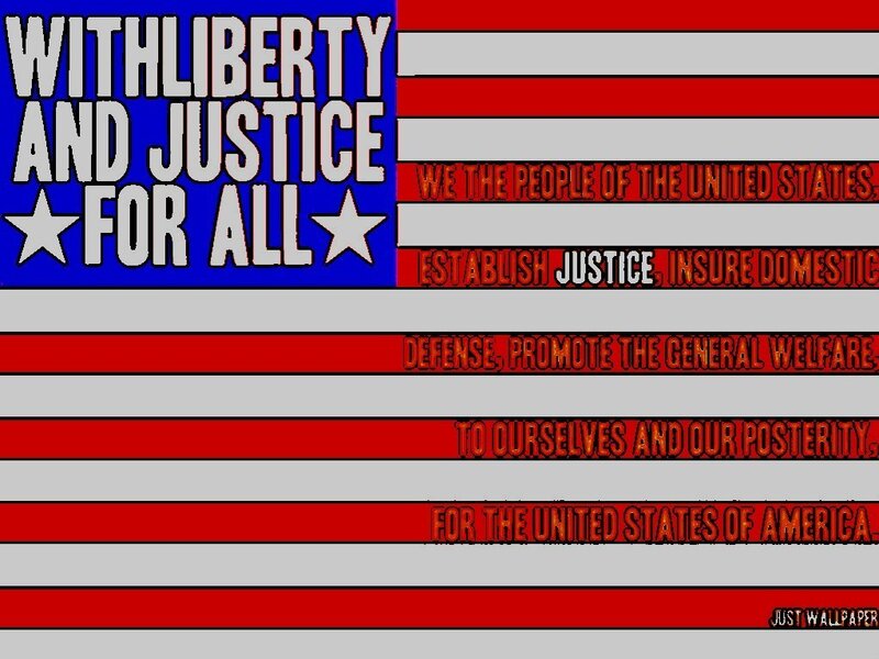 American Flag with Text — Red