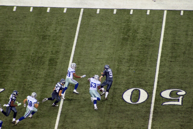 American football game in progress
