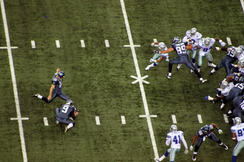 American football game in progress
