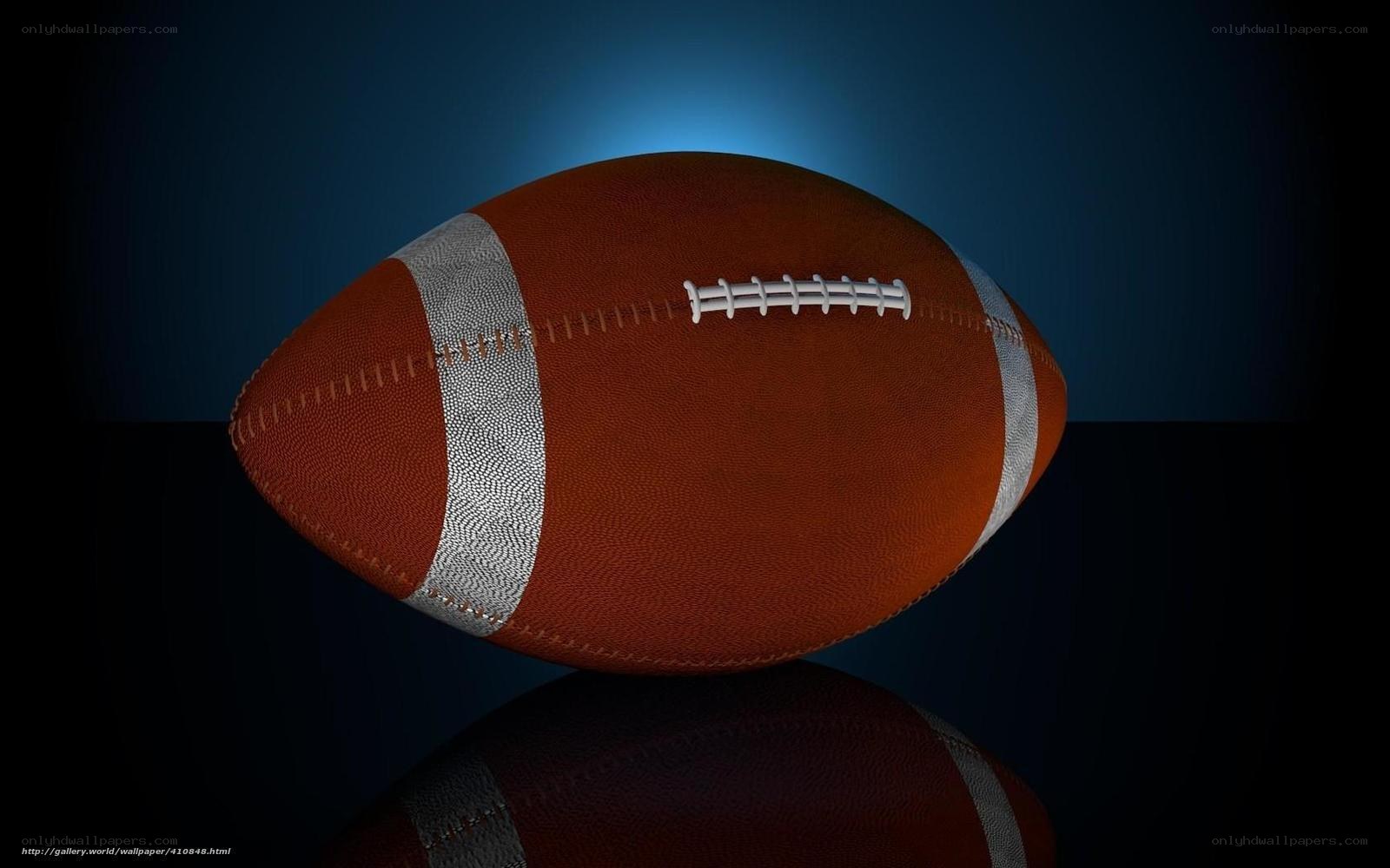 American football on dark background