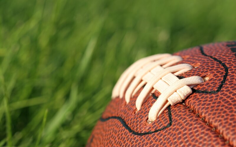 American football on grass